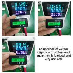 2pc Green DC6-100V LCD Digital Battery Capacity Monitor Indicator Voltage Meter