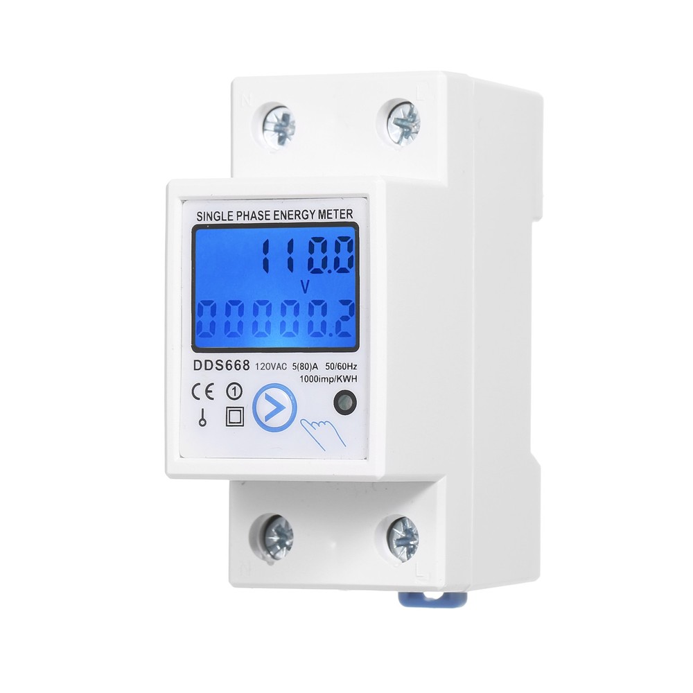AC 120V Single Phase Energy Meter With Reset Button And Backlight