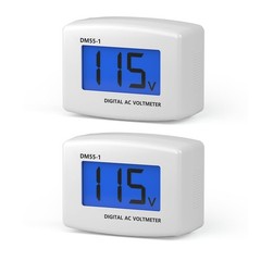 Electric Voltage Testers 2pcs, AC 80-300V LCD Display Flat Plug Voltmeter Ele…