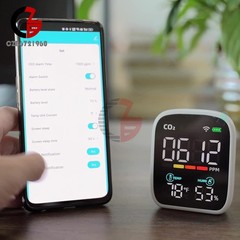Portable WiFi Air Quality Monitor CO2 Temp & Humidity NDIR Sensor APP Control