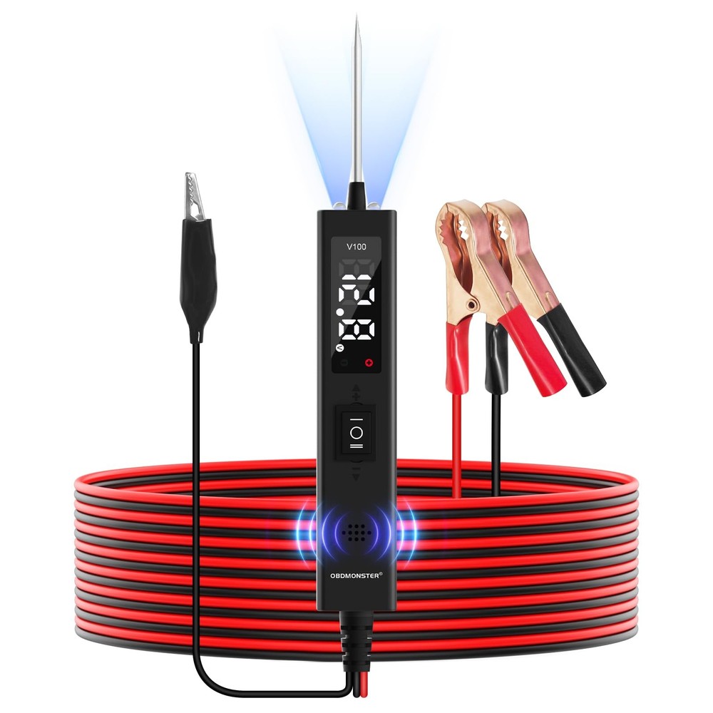 Power Circuit Probe Tester V100 Automotive Circuit Tester 080v Dc Test Light Aut