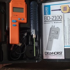 Delmhorst BD-2100 Digital Moisture Meter Kit w/ Probes & Case – USED
