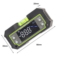 Compact Digital Protractor with Rechargeable Battery and Magnetic Base