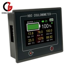 DC10-100V 0.2-400A H80C Battery Hall Coulomb Meter Touch Color Screen Coulometer