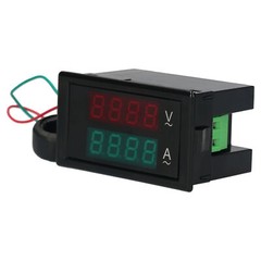 AC 80-300V 100A Digital Voltmeter Ammeter Amperage Tester Gauge Green Red V5M6