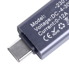 12A USB C Tester High Current PD DC Voltmeter Power Meter For Phone Charging