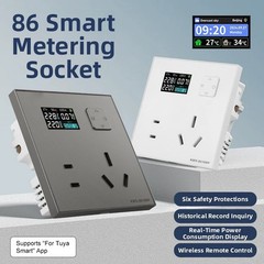 forGraffiti AC85-290V 86mm WiFi Socket 16A Multi-Function Electricity Meter