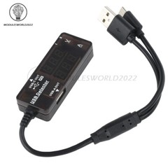USB Power Tester Voltage Current Capacity Meter Digital USB Tester With A+C Line