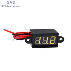 FS028 DC3-30V 0.28inch LED 3-digit Tube Two-Wire Waterproof Voltmeter Test Meter