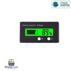 LCD Voltage Meter with Green Backlight for 3S-26S Lithium & Lead-Acid Batteries
