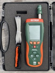 ꙮ EXTECH HD500 Psychrometer with Infrared Thermometer Onboard Data Logging A136