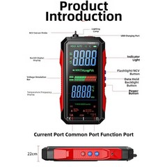Digital Multimeter FS899S USB C For Rechargeable for AC DC Voltage and Current
