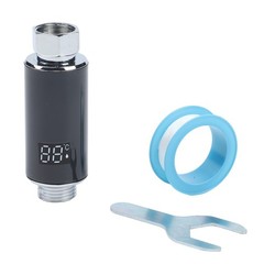 LED Water Temperature Display Shower Head Thermostat Easy Installation