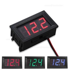 0.56” 2-wire Mini DC 4.5-30V Voltmeter LED Panel 3-Digit Display Voltage Meter