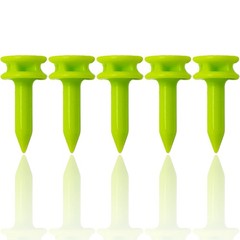 Plastic GolfTees, 25mm, Small, Green, 100 Count
