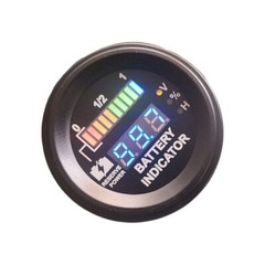 Round LED Digital Battery gauge discharge Indicator hour meter state of charge
