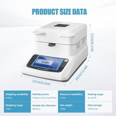 Lab Halogen Moisture Analyzer Grains, Granules Electronic Moisture Rapid Tester