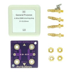Gold Plated 4 Wire Short Socket Resistance Calibration Tool Designed for DMMs