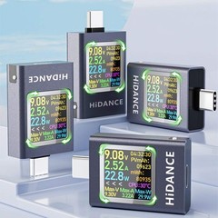 USB C Watt Meter with Offline Storage Battery Capacity Detection for Chargers
