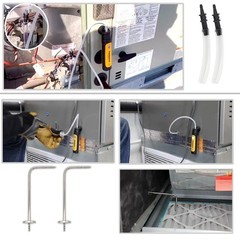 Static Pressure Probes Kit for HVAC,2xStatic Tubes with Magnet, 3 mm, Silver