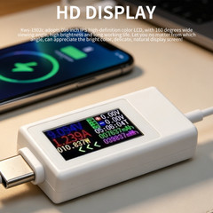 10 in 1 USB Type-C Power Tester Current 5A 4-30V Voltage Meter Timing Ammeter