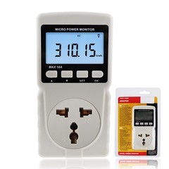Electricity Monitor, Digital Power Overload Protection LCD Plug in Power Watt…
