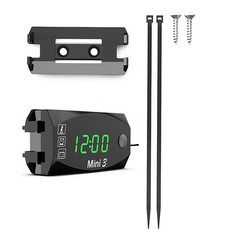 3-in-1 Motorcycle Digital LED Clock Thermometer Voltage Voltmeter Waterproof