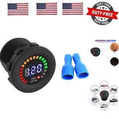 12V LED Digital Display Voltmeter, Waterproof DC Volt Meter Gauge Digital Rou…