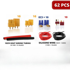 Gold Pins EC3 Kit T Connector Flexible Silicone Cable Wide Compatibility