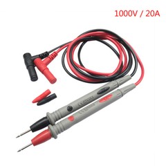1 Pair 20A Detachable Tip Replacement Universal Multimeter Test Lead Probe Tool