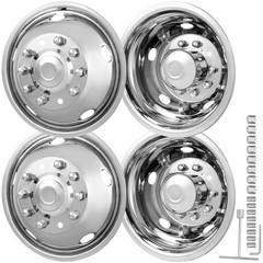 19.5-inch 10 Lug Wheel Simulators, 304 Stainless Steel Wheel Simulator Kit with