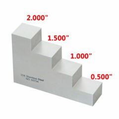 Ultrasonic Test Block 0.500″ 1.000″ 1.500″ 2.000″ 304 Stainless Steel 4 Step