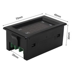 Volt/Amp Meter Gauge – 4.5-100V, 0-50A Digital Display