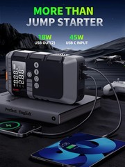 Portable Car Battery Jump Starter with Air Compressor, 6000A Car Battery Boos…
