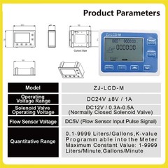 Flow Meter Kit Automatic Dosing YF-S201 Solenoid Valve G1/2 Nylon Water Sensor