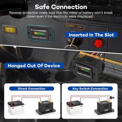 OBDResource BM210 12V 24V 36V 48V 60V 72V Car Golf cart Battery Indicator Meter