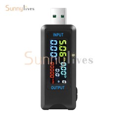 USB+Type-C Interface Charger Detector Digital Voltage Current Capacity Tester