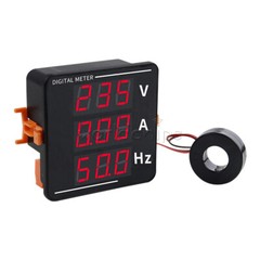 AC50-500V Voltage Current Frequency Meter Digital LED Voltmeter Ammeter AC0-120A