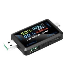 Replacement USB Type C Voltmeter Ammeter with Timing Function Power Monitor