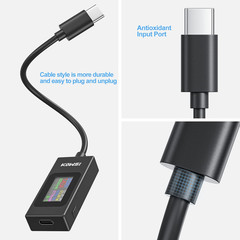 USB C Tester Power Meter 4-30V 0-6.5A Digital Multimeter, Type C Voltage and Cur