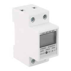 220V 5(80)A Digital 1 Phase 2 Wire 2P Din Rail Electric Meter Electronic KWh