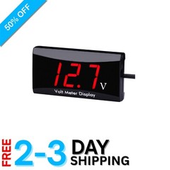 DC 12V Waterproof LED Digital Voltmeter – Compact Gauge for Cars & Motorcycles