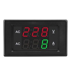 Volt Amp Meter, AC 500V 500A Digital Voltmeter Ammeter Panel, 0.39 Inches LED…