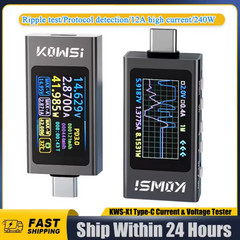 KWS-X1 Type-C Tester 4V-30V 12A Voltmeter Ammeter