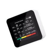 Portable 9-in-1 Air Quality Monitor PM2.5/1.0/10 CO2/TVOC/HC HO Wide Application