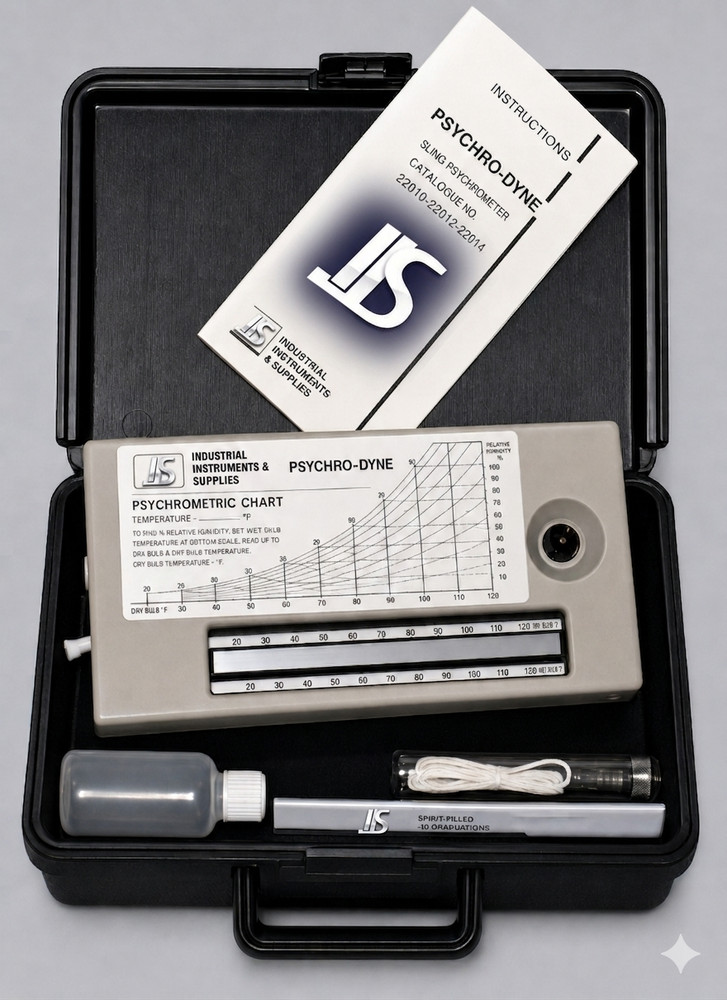 INDUSTRIAL INSTRUMENTS BATTERY POWERED PSYCHRO-DYNE PSYCHROMETER 22014