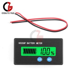 H52 Battery Capacity Indicator 12V-72V 3-20S Lead Acid Li-ion LiFePO4 Voltmeter