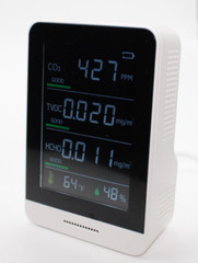 Air Quality Monitor 5 in 1 Carbon Dioxide Meter HCHO TVOC Detector..