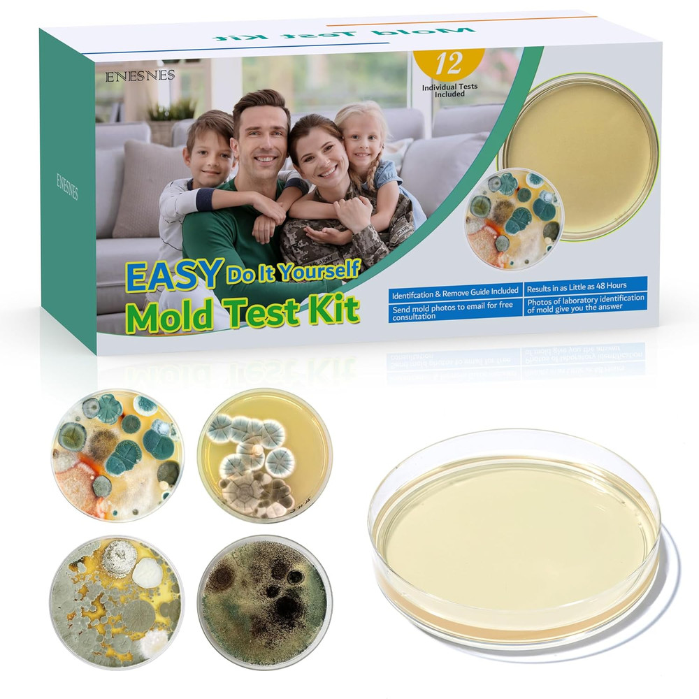 Mold Test Kit for Home – 12 Simple Detection Tests for HVAC, Surfaces & Indoor