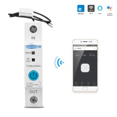 63A L+N WiFi Smart Switch KWh Energy Meter Monitoring Timer Relay Controller Hub